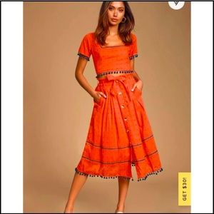 NWT lulus sunset island skirt and top set
